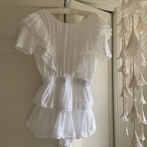 Love shack fancy Natasha dress white- XS